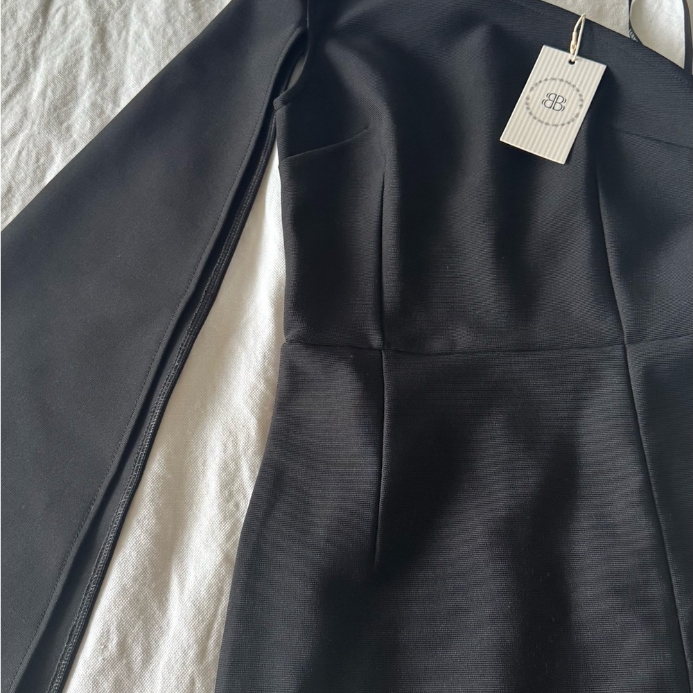 Elegant Black Long-Sleeve Dress